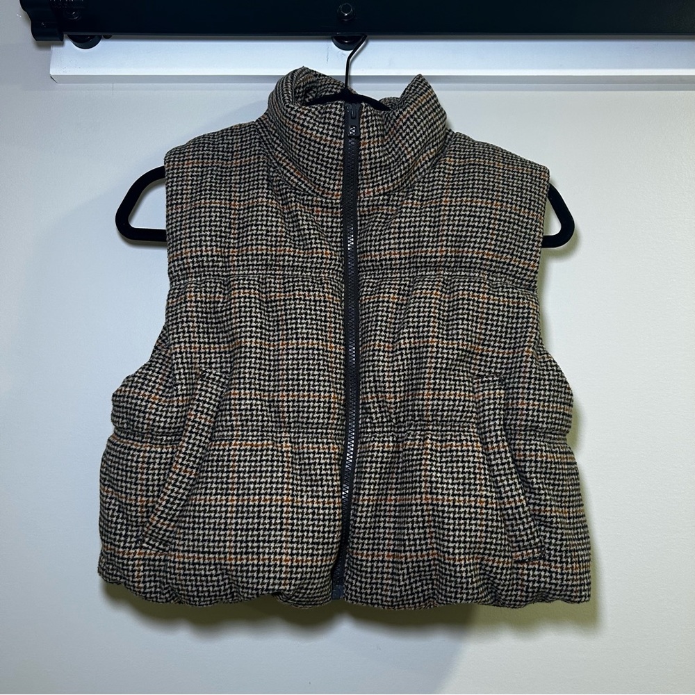 Plaid Puffer Vest